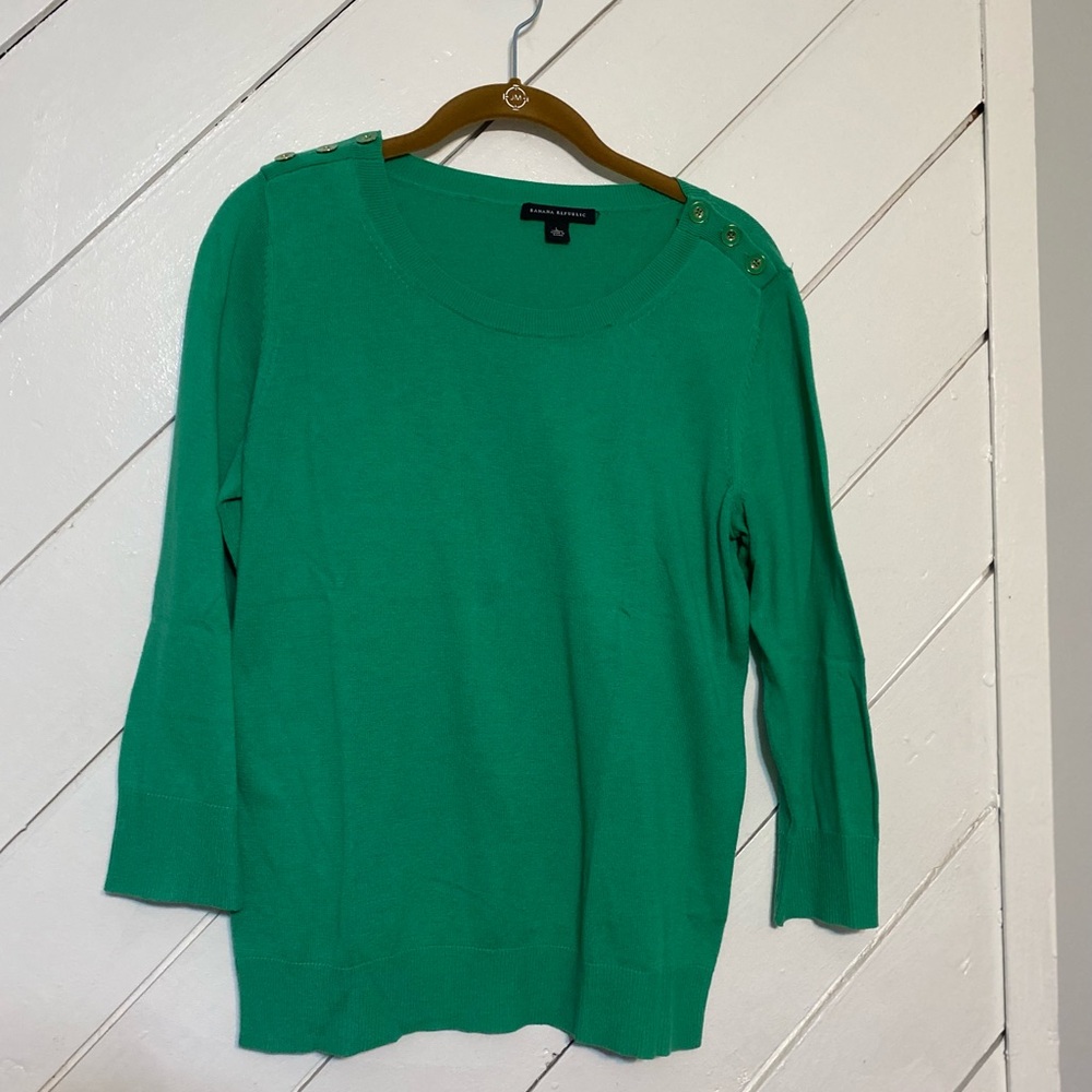 Banana Republic Green Crew Neck Sweater